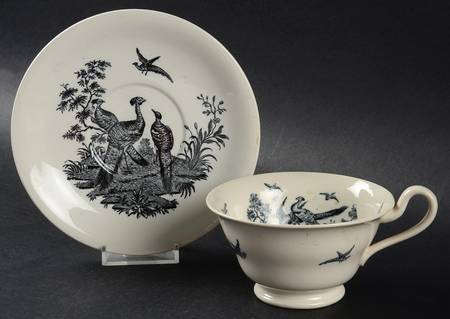 Liverpool Birds Black (No Trim) Oversized Cup & Saucer Set
