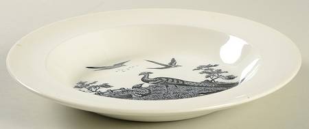 Liverpool Birds Black (No Trim) Rim Soup Bowl