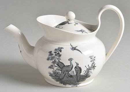 Liverpool Birds Black (No Trim) Mini Teapot & Lid