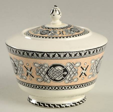 Lindisfarne Black Tan Sugar Bowl & Lid