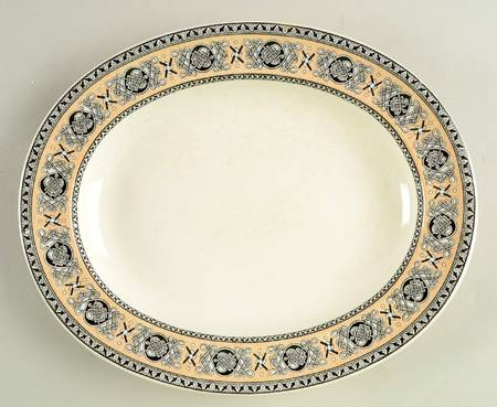 Lindisfarne Black Tan 10" Oval Serving Platter