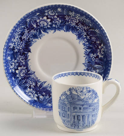 Longwood College Flat Demitasse Cup & Saucer Set