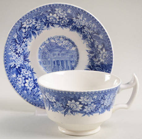 Longwood College Footed Cup & Saucer Set