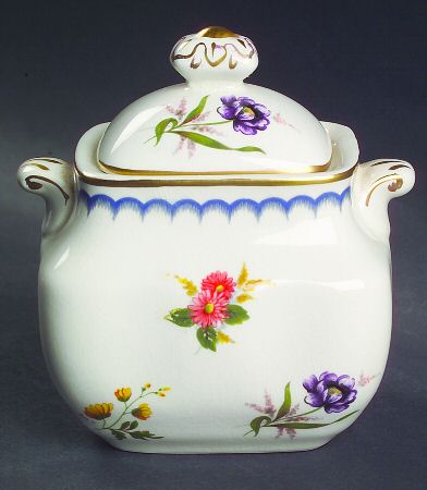 Lowestoft Sugar Bowl & Lid
