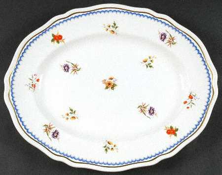 Lowestoft 14" Oval Serving Platter