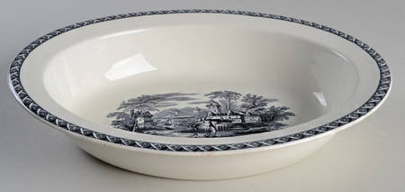 Lugano Black 10" Oval Vegetable Bowl