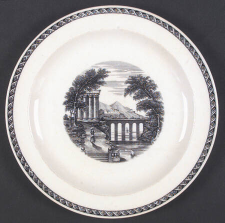 Lugano Black Luncheon Plate