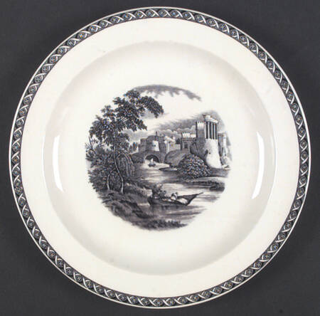 Lugano Black Luncheon Plate