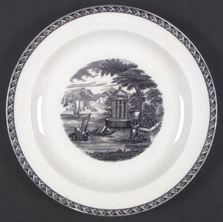 Lugano Black Luncheon Plate