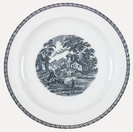 Lugano Black Dinner Plate