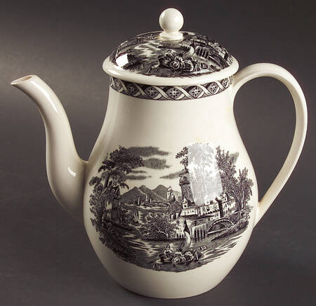 Lugano Black Coffee Pot & Lid