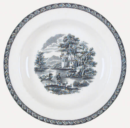 Lugano Black Bread & Butter Plate
