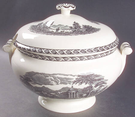 Lugano Black Tureen &  Lid
