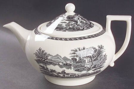 Lugano Black Teapot & Lid