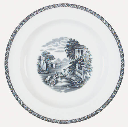 Lugano Black Salad Plate