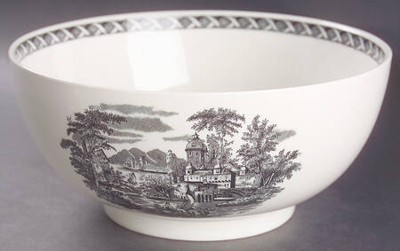 Lugano Black 9" Salad Serving Bowl