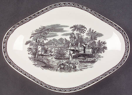 Lugano Black Pickle Dish