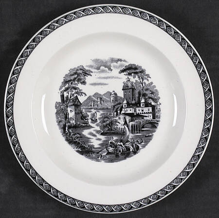 Lugano Black Dessert/Pie Plate