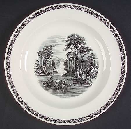 Lugano Black Salad Plate