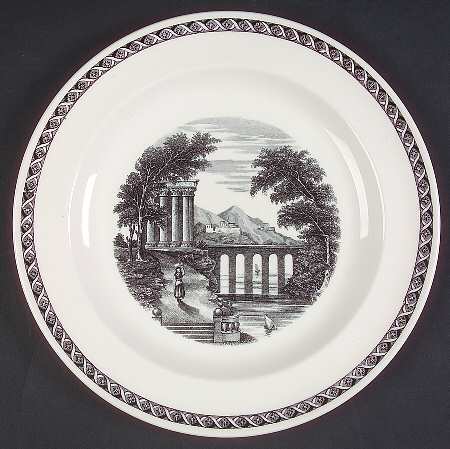 Lugano Black Salad Plate