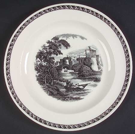 Lugano Black Salad Plate