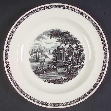 Lugano Black Salad Plate