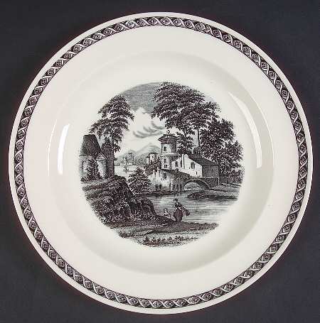 Lugano Black Salad Plate
