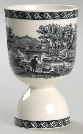 Lugano Black Double Egg Cup