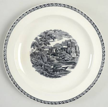 Lugano Black Dinner Plate