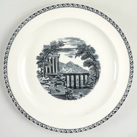Lugano Black Dinner Plate