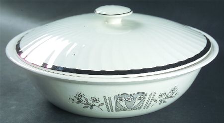 Madeira Grey Round Covered Vegetable