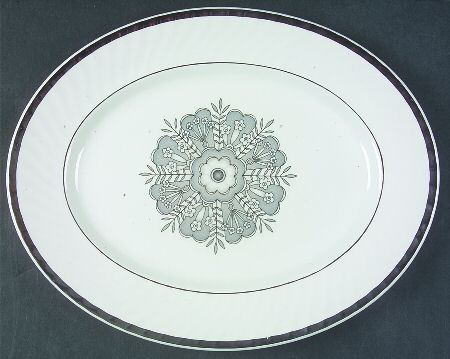 Madeira Grey 12" Oval Serving Platter