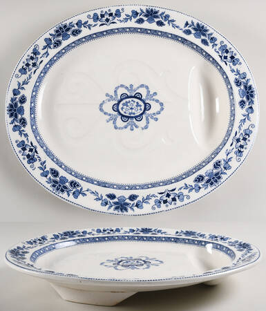 Mandarin Harvest 17" Oval Platter with Well