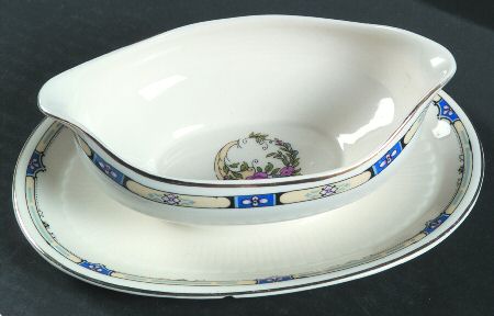 Malvern (Floral Center, Gold Trim) by Wedgwood