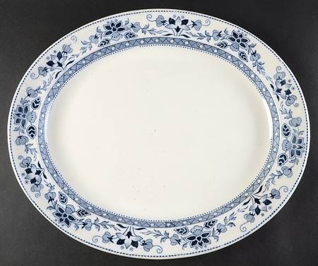 Mandarin Blue 16" Oval Serving Platter