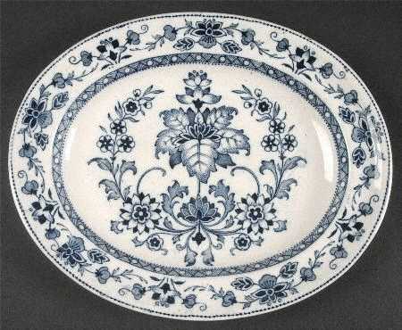 Mandarin Blue 9" Oval Serving Platter