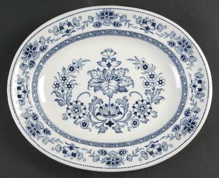 Mandarin Blue 11" Oval Serving Platter