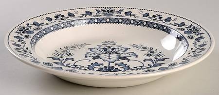 Mandarin Blue Rim Soup Bowl