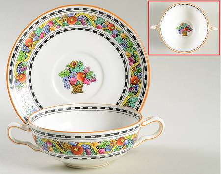Manilla Flat Cream Soup Bowl & Saucer Set