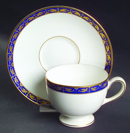 Marina Blue Footed Cup & Saucer Set