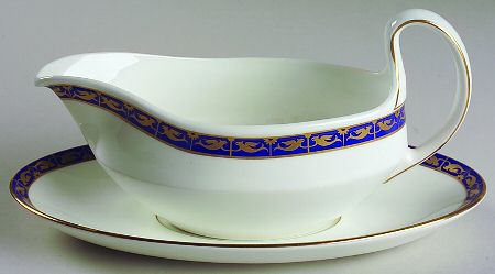Marina Blue Gravy Boat & Underplate