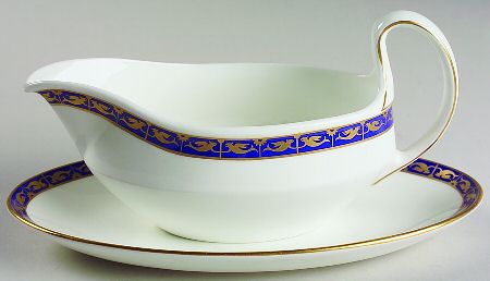 Marina Blue Gravy Boat & Underplate/Relish