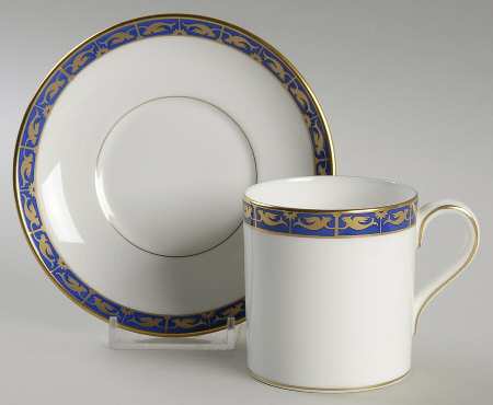 Marina Blue Flat Demitasse Cup & Saucer Set
