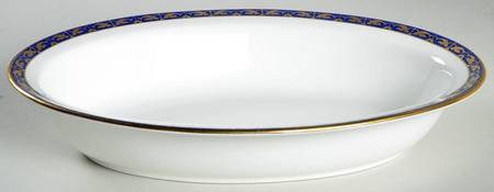 Marina Blue 10" Oval Vegetable Bowl