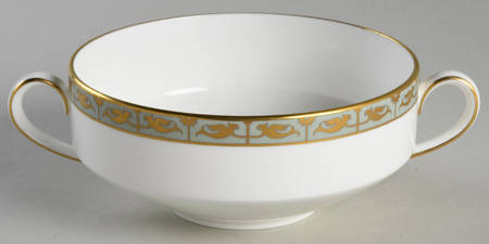 Marina Green Flat Cream Soup Bowl