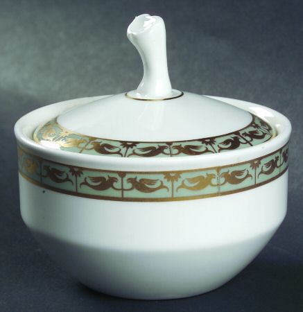 Marina Green Sugar Bowl & Lid
