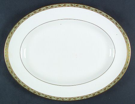 Marina Green 13" Oval Serving Platter