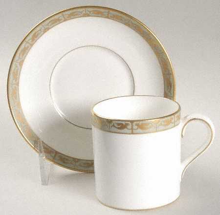 Marina Green Can Shape Demitasse Cup and Saucer Set