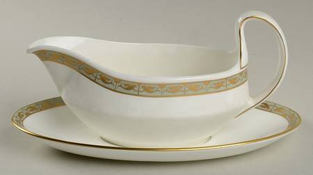 Marina Green Gravy Boat & Underplate