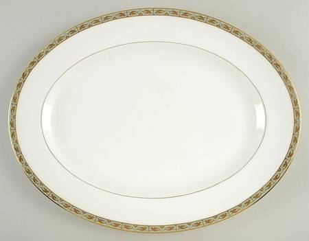 Marina Green 15" Oval Serving Platter